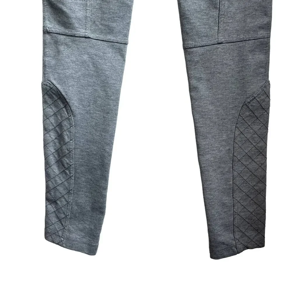 Women's Free People Gray‎ Leggings Moto Skinny Leg Biker Casual Knit Pant sz 27